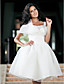  Ball Gown Knee-length Organza Wedding Dress With Wrap