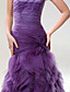  Trumpet/Mermaid Strapless Court Train Tulle Evening Dress With Cascading Ruffles