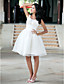  Ball Gown Knee-length Organza Wedding Dress With Wrap