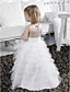 A-line Jewel Floor-length Tulle Satin Flower Girl Dress
