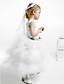  Ball Gown Jewel Tea-length Satin Tulle Flower Girl Dress