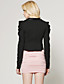  Handmade Beaded Neckline Pleated Shoudler Long Sleeves Blazer / Women's Outerwears (FF-B-CA0859010)