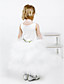  Ball Gown Jewel Tea-length Satin Tulle Flower Girl Dress