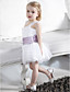  A-line Square Straps Knee-length Tulle Stretch Satin Flower Girl Dress