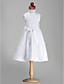  A-line Princess Scoop Knee-length Satin Flower Girl Dress