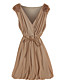  TS Girly Nude Floral Embellished Shoulder Sun Dress Inspired by Celebrity Fashion