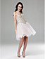  A-line Sweetheart Knee-length Stretch Satin Tulle Cocktail Dress