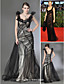  Tulle Charmeuse Trumpet/ Column Scoop Evening Dress inspired by Andrea Osvart
