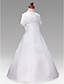  A-line Jewel Floor-length Satin Flower Girl Dress