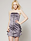  ts Silber Reißverschluss trägerlosen Kleid Clubbing
