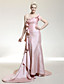  Taffeta Mermaid One Shoulder Court Train Evening Dress inspired by Lea Michele at Golden Globe Award