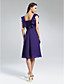  A-line Square Knee-length Chiffon Bridesmaid Dress