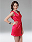  Satin Sheath/Column V-neck Short/Mini Cocktail Dress inspired by Selena Gomez