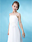  A-line Princess Spaghetti Straps Floor-length Chiffon Junior Bridesmaid Dress