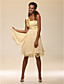  A-line One Shoulder Knee-length Chiffon Cocktail Dress