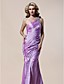  Trumpet/ Mermaid One Shoulder Floor-length Beaded Taffeta Evening Dress