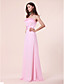  Sheath/ Column Strapless Floor-length Chiffon Bridesmaid Dress