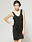  encolure ronde camisole robe croisée recueillies / robes de femmes (ff-1801bf013-0853)