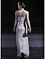  Sheath/ Column Square Floor-length Chiffon Satin With Beading Ready-to-Wear Evening/ Prom Dress