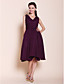  A-line Princess V-neck Knee-length Chiffon Bridesmaid Dress