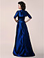  A-line Strapless Floor-length Side-Draped Taffeta Mother of the Bride Dress With A Wrap