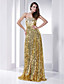  Sheath/Column  Strapless Floor-length Sequined Evening Dress