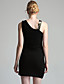  TS Asymmetrical Embellish Shoulder Dress