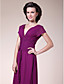  Sheath/Column V-neck Floor-length Chiffon Mother of the Bride Dress