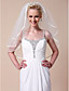  Two-tier Elbow Wedding Veils With Ribbon Edge