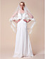  monistico veli da sposa valzer con bordo in pizzo applique