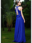  Opruiming! a-lijn / prinses v-hals vloer-lengte elastisch geweven satijn met beading 's avonds / prom dress