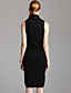 ts vintage style cashmere turtle nek schede jurk