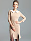  ts estilo vintage vestido justo de lapela (2 cores)