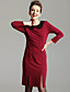  ts estilo vintage vestido justo de lapela (2 cores)