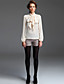  ts Vintage-Stil Fliege große Laterne Ärmel Bluse Shirt