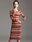 TS Printed Belted Midi Bodycon Dress