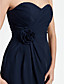  Sheath/Column Strapless Sweetheart Floor-length Chiffon Bridesmaid Dress