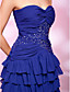  A-line Sweetheart Knee-length Sequined  Chiffon Cocktail Dress
