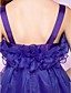  A-line Straps Asymmetrical Organza Cocktail Dress
