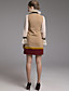  TS Tri Color Long Wool Blended Dress