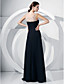  A-line Scoop Floor-length Chiffon Evening Dress