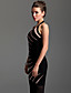  ts asymétrique robe licou bodycon