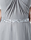  A-line V-neck Sweep/Brush Train Chiffon Evening Dress
