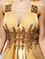  Sheath/Column Straps Floor-length Chiffon Tulle Evening Dress