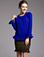  ts plisseret krave bluse shirt