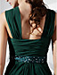  A-line Straps Court Train Chiffon Evening Dress