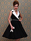  ts d'epoca elegante abito bianco colletto pieno svolgimento