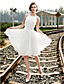  A-line Halter Knee-length Chiffon Wedding Dress