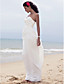  Sheath/Column Strpaless Floor-length Chiffon Wedding Dress