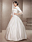  A-line Sweetheart Floor-length Lace And Satin Wedding Dress